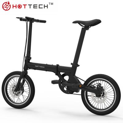 China HOTTECH 16 Inch CE Standard Good Design Portable Jaunty Electric Folding Bike for sale