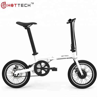 中国 HOTTECH CE Approval 16'' 36V Hidden Lithium ion Batteries Folding Electric Bikes with 25km/h Speed 販売のため