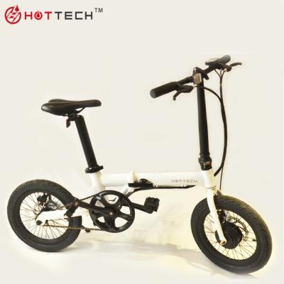 China Hottech 2018 New Launched Battery Aluminum Folding Electric Bike for sale