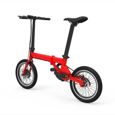 China green power foldable ebike 16 inch electric folding bicycle 5 class PAS system for sale