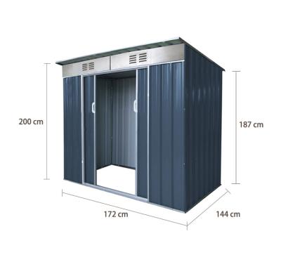 China Durable and popular 6 x 4FT metal flat roof style outdoor shed garages and sheds for sale for sale