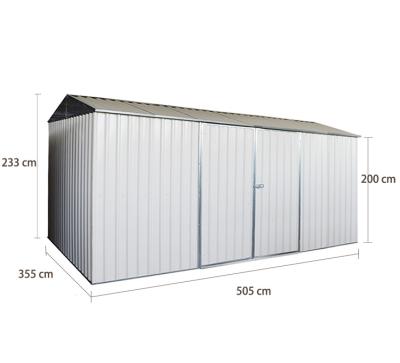 China Easily Assembled R 17x11ft Metal Garden Shed Warehouse Prefabhouse Large Tool House for sale