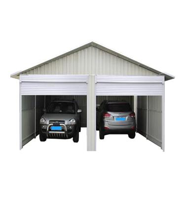 China Metal 21ft x 19ft Steel Parking Shed Service Car Garage for sale