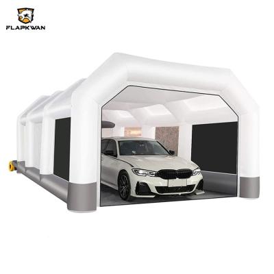 China Wholesale 2022 New Design New Design PVC FLAPKWAN 28X16.5X10FT 210D Oxford fabric+0.4mm Portable Spray Booth Car Paint Inflatable Paint Booth for sale