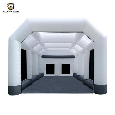 China High quality 210D Oxford fabric+0.4mm PVC FLAPKWAN portable spray booth with oversize filters inflatable paint booth car paint for sale