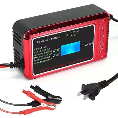 China E-bike Digital Display 12V 24V AC DC 10A Smart Auto Fast Car Battery Charger For Lead Acid Battery for sale