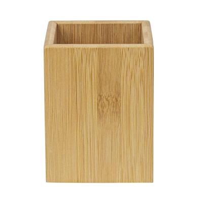 China Stationery Pen Holder, Bamboo Wooden Pencil Cup Pot De Wood Desk Pen Pencil Holder Stand Office Use Purpose Pen Pencil Holder Stand Office Multi for sale