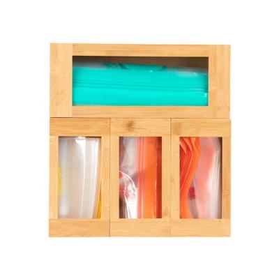 China 2022 Viable Bamboo Ziplock Kitchen Drawer Bag Storage Organizer for Snack and Sandwich Quart Gallon Baggie for sale