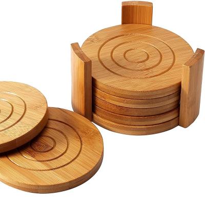 China Wholesale Table Mat Natural Bamboo Kitchen Heat Resistant Online Modern Bamboo Coaster Viable For Home Store for sale