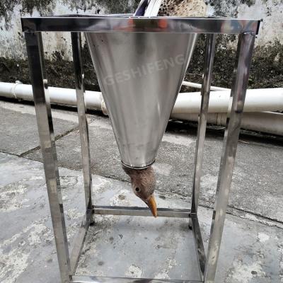 China Farms Stainless Steel Slaughterhouse Equipments Fixed Wings With Head Killing Cone Poultry Duck Goose Chicken Killing Cone for sale