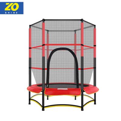 China With Protective Zoshine 55inch Trampoline Net Outdoor Cheap Trampoline Mini For Kids Jump Up Recreational Trampolines With Safety Fencing Net for sale