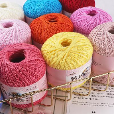 China RongMeiXuan 08# 50g/roll lace silk cotton viable soft line crochet yarn for hand knitting needle weaving 325m/roll wholesale for sale