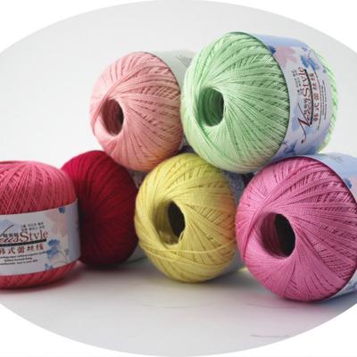 China Baby Hand Knitting RongMeiXuan Cotton Lace Yarn 08# 50g 325m Sustainable Crochet Yarn - 100% Cotton Yarn Woven Yarn for sale