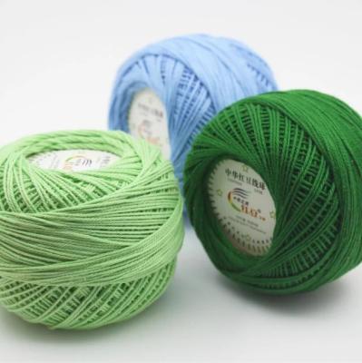 China Sustainable RongMeiXuan 03# 3ply Lace Yarn Crochet Yarn Fine Thread Pure Cotton Yarn Crocheted Lace Yarn 50g for sale