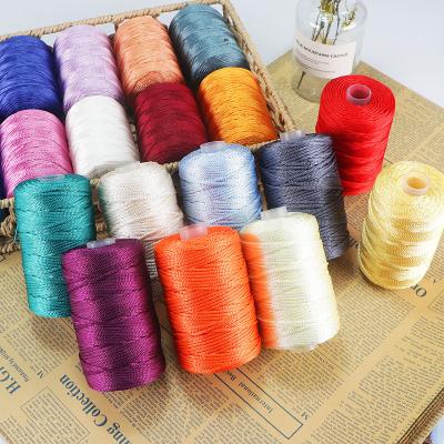 China RongMeiXuan 2.5mm 125g pp polypropylene rainbow crochet acid proof yarn for hand knitting hat summer cool yarn for sale