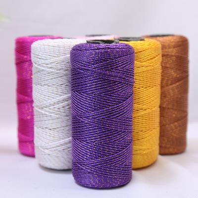 China RongMeiXuan Acid Resistant PP Thread Bright Color High Tenacity 200g 3ply 1.5mm Polypropylene Solid Yarn Ready Running Yarn For Hand Crocheting for sale