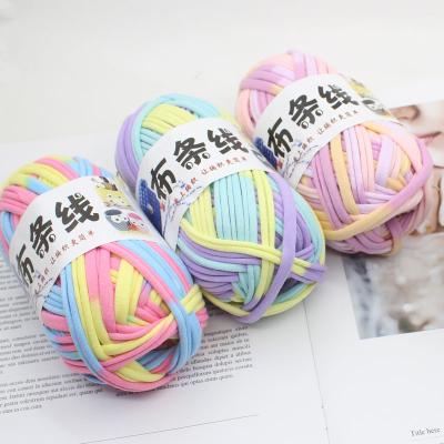 China RongMeiXuan 100g 10 Color Anti-bacteria T-shirt Yarn Crochet Cotton T-shirt Yarn for sale