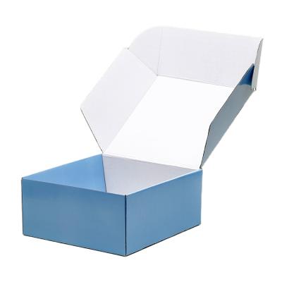 China Custom Logo Printed Foldable Box Apparel Recyclable Corrugated Ad Box Shipping Hair Gift Box For Dress for sale