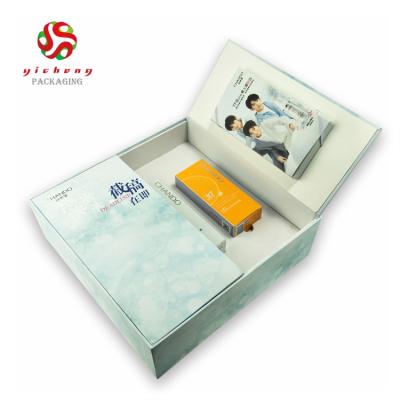 China Recycled Materials Cardboard Luxury Custom Flap Cosmetics Magnetic Packaging Gift Box for sale