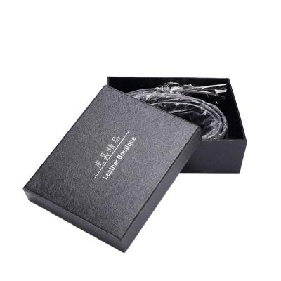 China Recycled Materials Personalized Custom Luxury Lid And Base Box Black Hard Rigid Cardboard Packaging Boxes for sale