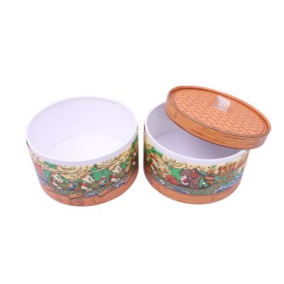 China Wholesale Recyclable Recycled Customize CMYK Printing Cardboard Cylinder Paper Tube Packaging Box With Lid for sale