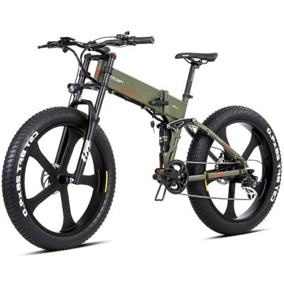 China Aluminum Alloy 26 Inch Yansan Fat Tire Folding Bike 500w Electric Men's Folding Bike for sale