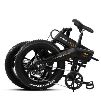 China Folding Mountain Ebike F2400E Aluminum Alloy Light Weight Aluminum Foldable Bikes Fat Tire 48W 350W Electris for sale