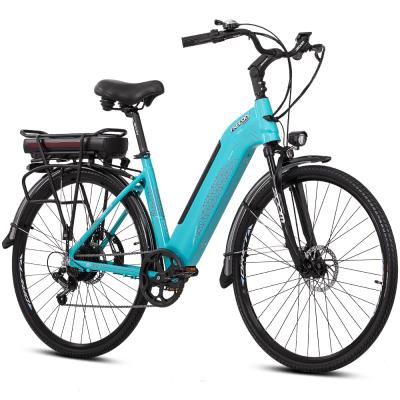 China New aluminum alloy electric city cycle in 2021 250w city ebike women electric bike with 7SP for sale