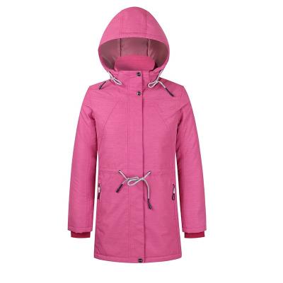 China Factory Supply Fashion Waterproof Slim Style Long Jacket Warm Pink Padded Jacket Women's Quilted Jacket for sale