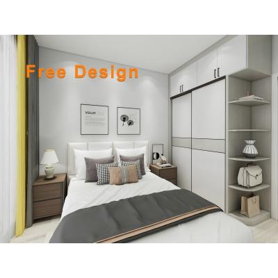 China (Size) Factory Customized Bedroom Sets Adjustable Modern Design Wooden Bedroom Furniture Set Large Queen Size for sale