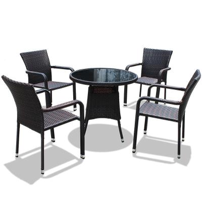 China Weather Resistant Comfortable Rattan Patio Dining Furniture And Modern Outdoor Furniture Patio Set for sale