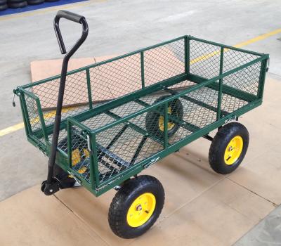 China New Steel Meshed Garden Cart with Straight Handle TC1840-N for sale