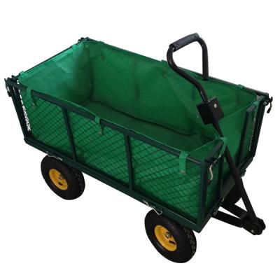 China High Quality Steel Meshed Garden Cart with Canvas Bag TC1840AH-N for sale