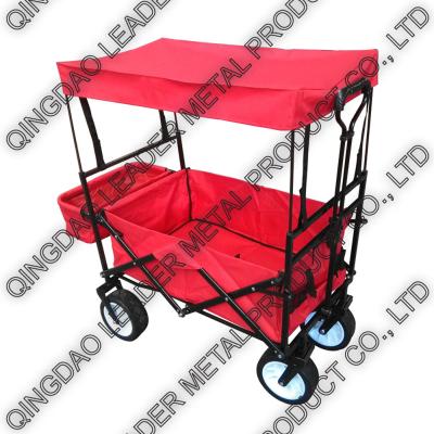 China Folding Utility Wagon with Canopy & Back Bag  - TC1011WD ETB - Wide PU for sale