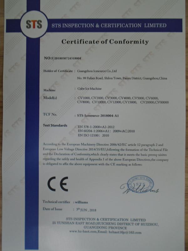 CE - Guangzhou Icesource Co., Ltd.