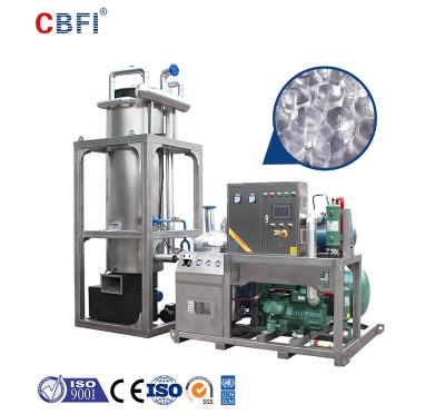 China Hotels Used Tube Ice Machine Ice Making 10 Ton Per Day By Safety Freon System for sale