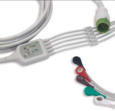 China 5 Lead Medical ECG Monitoring Cable for sale