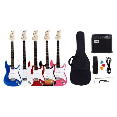 China Environmental Materials Krait Wholesale Hot St Guitar Set OEM Electric Guitar Tuned With Amplifier High Quality Cheap Study Bass Factory Outlet for sale