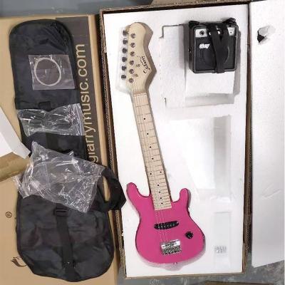 China OEM Materials Krait Materials Wholesale Kids Environmental Mini Guitar Set Hot Sale Electric Guitar Set With Amplifier Cheap Study Bass Factory Outlet for sale