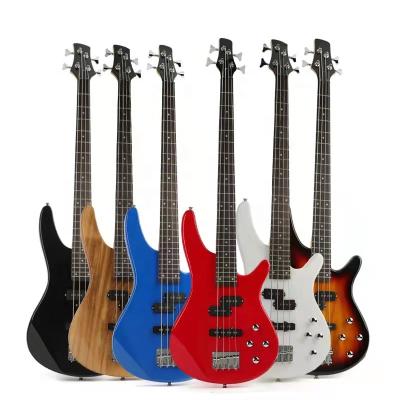 China Environmental Electric Bass Guitar 4 Strings Krait Materials Basswood Body Maple Neck Electric Factory Outlet for sale