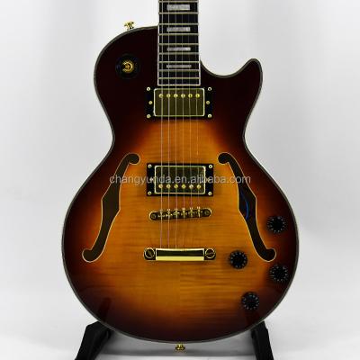 China OEM Guitar Mahogany Factory Outlet Maple Neck Body Materials Krait 6 String Flame Electric Guitar Maple Environmental Top Gold Material for sale