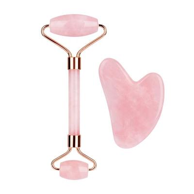 China Portable Customized Logo Available Portable Premium Mounted Quartz Jade Roller Gua Sha Kits Sets for sale