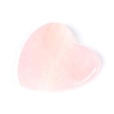 China Body Gua Sha Massage Face Green Heart Shaped Scraping Quartz Jade Guasha Board Scraper Tool for sale