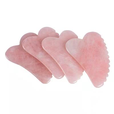 China New Products Heart Shape Natural Rose Quartz Jade Guasha Heart Shape Massager Hot Selling Wholesale for sale