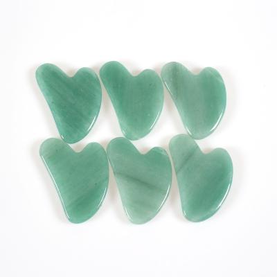 China Wholesale High Quality Green Aventurine Comfortable Natural Guasha Jade With Private Logo for sale