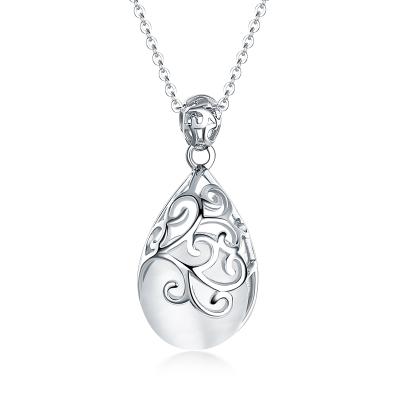 China CLASSIC SKA Jewelry CZ Water Drop 925 Necklace Silver Stone Necklaces Crystal Pendant for sale