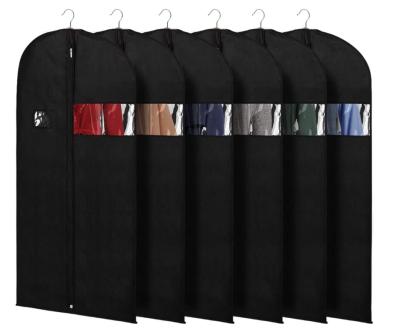 China Recyclable Hanging Garment Bag Lightweight Full Zipper Suit Bags Nonwoven Moth Proof Breathable Dust Cover For Closet Clothes Storage for sale