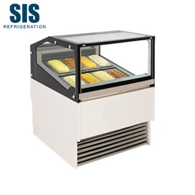 China Single-temperature Supermarket Commercial Refrigeration Equipment Ice Cream Showcase Display Upright Glass Refrigerator for sale