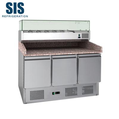 China With GN prep top with temperature 0~10℃ ° C Refrigeration Equipment 304 Stainless Steel Commercial Sizes Saladette 1020 Series With GN Prep Top for sale