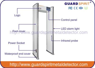 Cina 6/12 passeggiata livellata di sicurezza di sensibilità di zone 256 tramite il metal detector con l'indicatore del LED da entrambi i lati in vendita